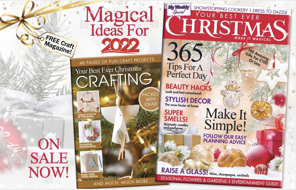 XmasBest's tweet photo. You can still order a copy of Your Best Ever Christmas magazine in our shop! Start planning your special day with our brilliant recipes, tips and guides. #Christmas2022
https://t.co/OGq1LKgshR https://t.co/U4LgAt4PbH