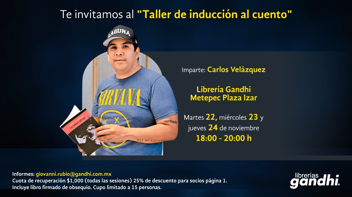 Banda de Toluca y Metepec.

Taller para lectores de cuento. 

1a sesión: introducción al género
2da sesión: análisis de "El ruletista" de Cartarescu
3era sesión: análisis de "Canción de amor no correspondido" de Cheever

Jálense.
