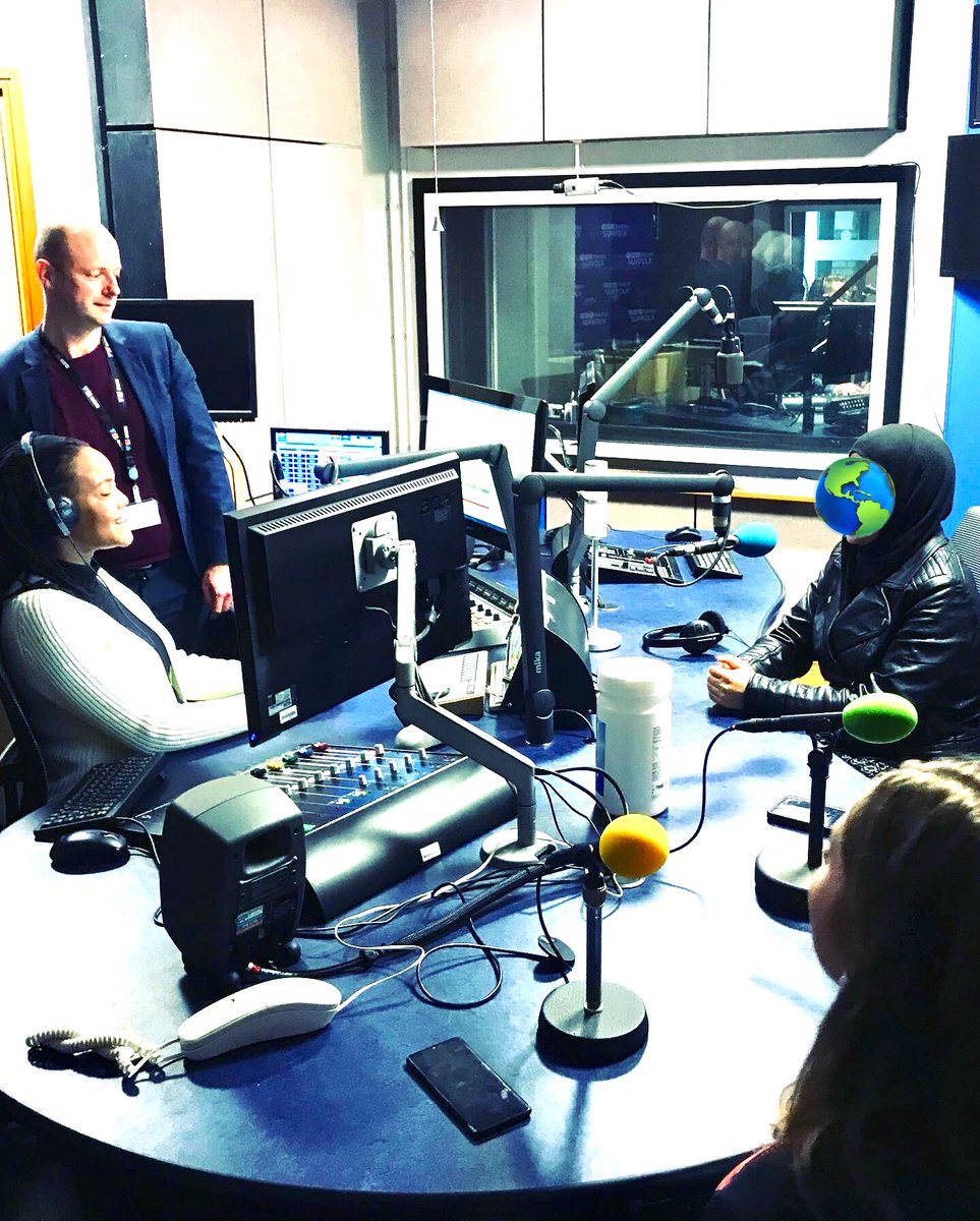Caddy__T's tweet photo. 📻Awesome learning session with #w2wradio group - @FFS1future starting at @thehiveipswich and spending brilliant time with John in the studio, Cecilia only joint today and she was in the hot seat at @BBCSuffolk learning the desk. Can’t wait to see where this women head to next!📻 https://t.co/HKJW5Gqiwc