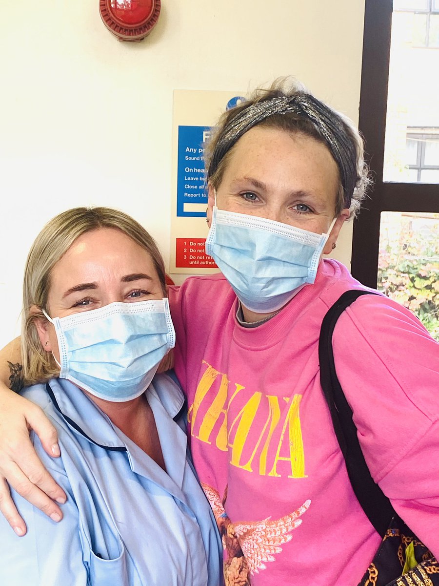 Lovely seeing our Jo Jo back next to our Claire . Our fab ot/physio duo . You have had a rough 12 months but you have fought and are winning !! Roll on 2023 to have you back permanently. Team 15s duo xx