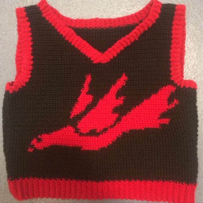 wewantedvenom's tweet photo. hi hello i have made something with my hands !!

i'm still learning to crochet and i made a lil @thursdayband dove vest :-) https://t.co/iITRXWAc6Y
