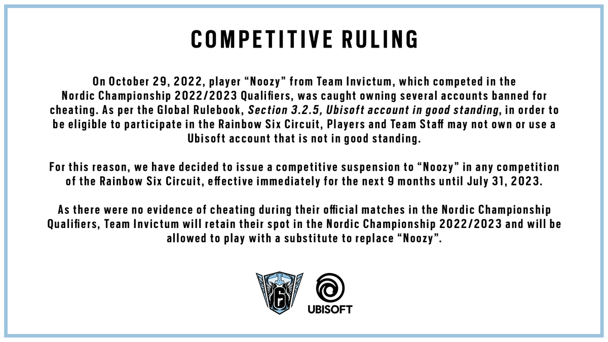 Ubisoft Nordic esports tweet media