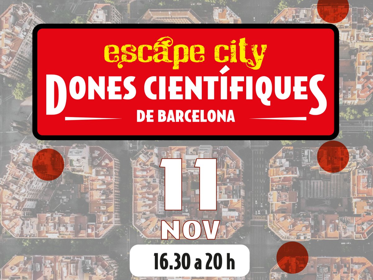 🔍ESCAPE CITY DONES CIENTÍFIQUES DE BARCELONA👀 - mailchi.mp/fundaciorecerc… #SC22 @fundaciorecerca <a href="/bcn_ajuntament/">Ajuntament de Barcelona</a> <a href="/missionleak/">MISSIONLEAK ESCAPE ROOM</a>