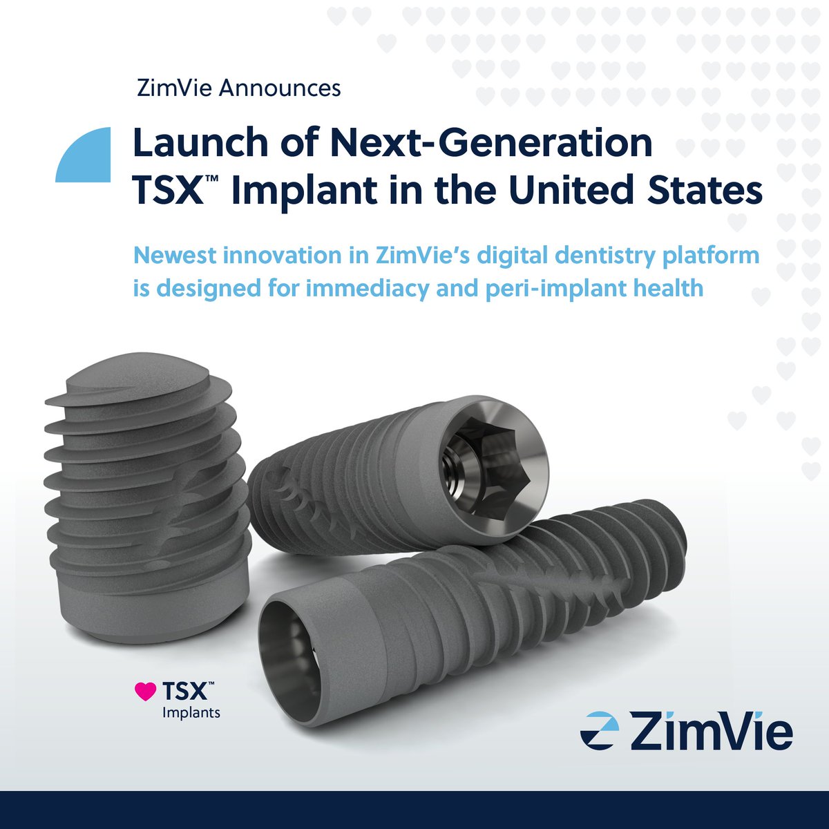 ZimVieDental's tweet photo. Learn More: https://t.co/d28VN0AWbW | TSX™ Implants are the newest innovation in ZimVie’s digital dentistry platform and are engineered for immediacy and peri-implant health. 

#ZimVie #dentalsurgery #oralsurgery #periodontist #oralsurgeon #dentalimplants #TSX #LoveAtFirstSite https://t.co/LTLSYsmoMd