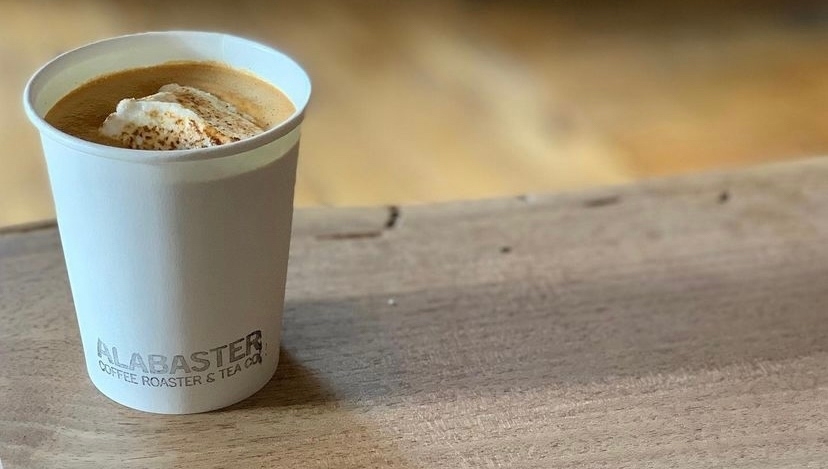 AlabasterCoffee's tweet photo. Campfire Cappuccino is back as our Nov. Community Tap, benefitting Camp Susque! Crafted with smoked maple syrup + a homemade toasted marshmallow. Thanks to generous matching sponsors every Campfire Cappuccino sold raises $75 for Camp Susque! #alabastercoffee https://t.co/VoKUCfYCPw