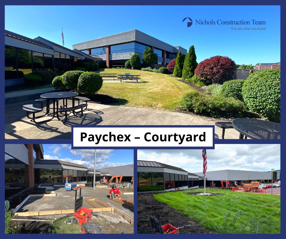 NicholsTeamROC's tweet photo. Nichols Construction Team is honored to be a part of the Paychex Courtyard Project! All renovations are underway to the existing landscape on both east and west sides of the building link.

🖥 https://t.co/TkD0KbvyJx

#thenicholstouch #buildontrust #construction https://t.co/6EeFfZvQTG