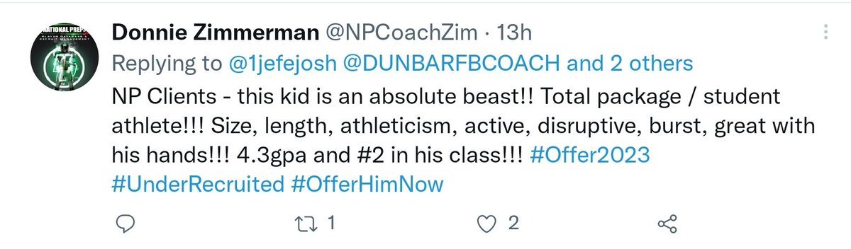 I have NEVER received calls from IVY league schools about players! I'm sitting here literally laughing like wow!!! Class of 2023 has set the bar high!! I want STUDENT - ATHLETES!!! #dunbarpoetsfootball #greatestshowonturf #historyinthemaking #pushfor12 #PPO3