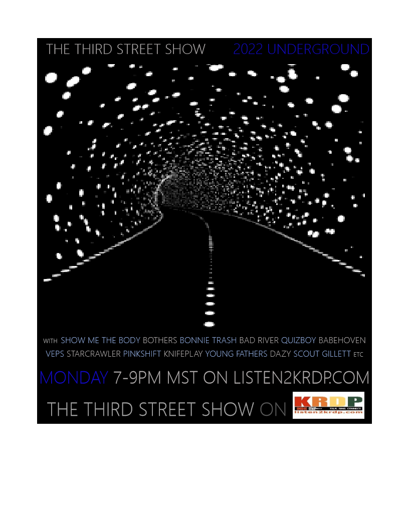 The Third Street Show (@third_show) on Twitter photo The Third Street Show is back on Mountain Time Monday, with <a href="/showmethebody/">SHOW ME THE BODY</a> <a href="/BonnieTrashBand/">BONNIE TRASH</a> @QuizboyPDX <a href="/babehoven/">babehoven</a> <a href="/Ribbon_Stage/">Ribbon Stage</a> <a href="/DaisyTheGreat/">Daisy the Great</a> <a href="/HansPucket/">Hans Pucket</a> @knifeplay_music @wearebrutus and more #indierock #postpunk #psychrock #shoegaze etc on listen2krdp.com #krdpindie The Third Street Show is back on Mountain Time Monday, with <a href="/showmethebody/">SHOW ME THE BODY</a> <a href="/BonnieTrashBand/">BONNIE TRASH</a> @QuizboyPDX <a href="/babehoven/">babehoven</a> <a href="/Ribbon_Stage/">Ribbon Stage</a> <a href="/DaisyTheGreat/">Daisy the Great</a> <a href="/HansPucket/">Hans Pucket</a> @knifeplay_music @wearebrutus and more #indierock #postpunk #psychrock #shoegaze etc on listen2krdp.com #krdpindie