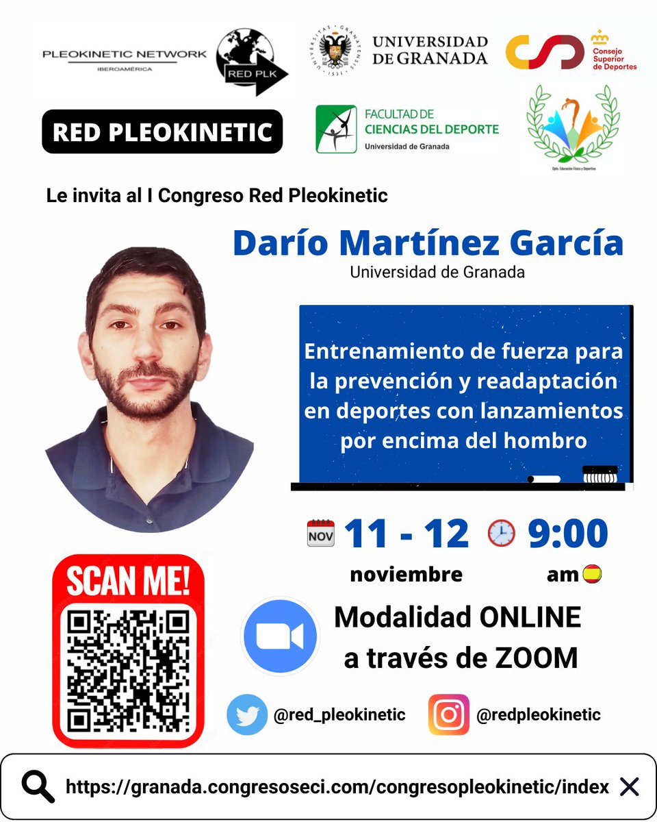 Red Pleokinetic 🇪🇸🇨🇱🇨🇴🇺🇾🇧🇷🇦🇷🇲🇽 (@red_pleokinetic) on Twitter photo 📚Mesa de Expertos: Actividad Física y Salud.
🤓<a href="/deemege/">Dario Martinez</a> @Angelitaro91 <a href="/idafisad642/">IDAFISAD642</a>
Inscripciones:granada.congresoseci.com/congresopleoki… 📚Mesa de Expertos: Actividad Física y Salud.
🤓<a href="/deemege/">Dario Martinez</a> @Angelitaro91 <a href="/idafisad642/">IDAFISAD642</a>
Inscripciones:granada.congresoseci.com/congresopleoki…