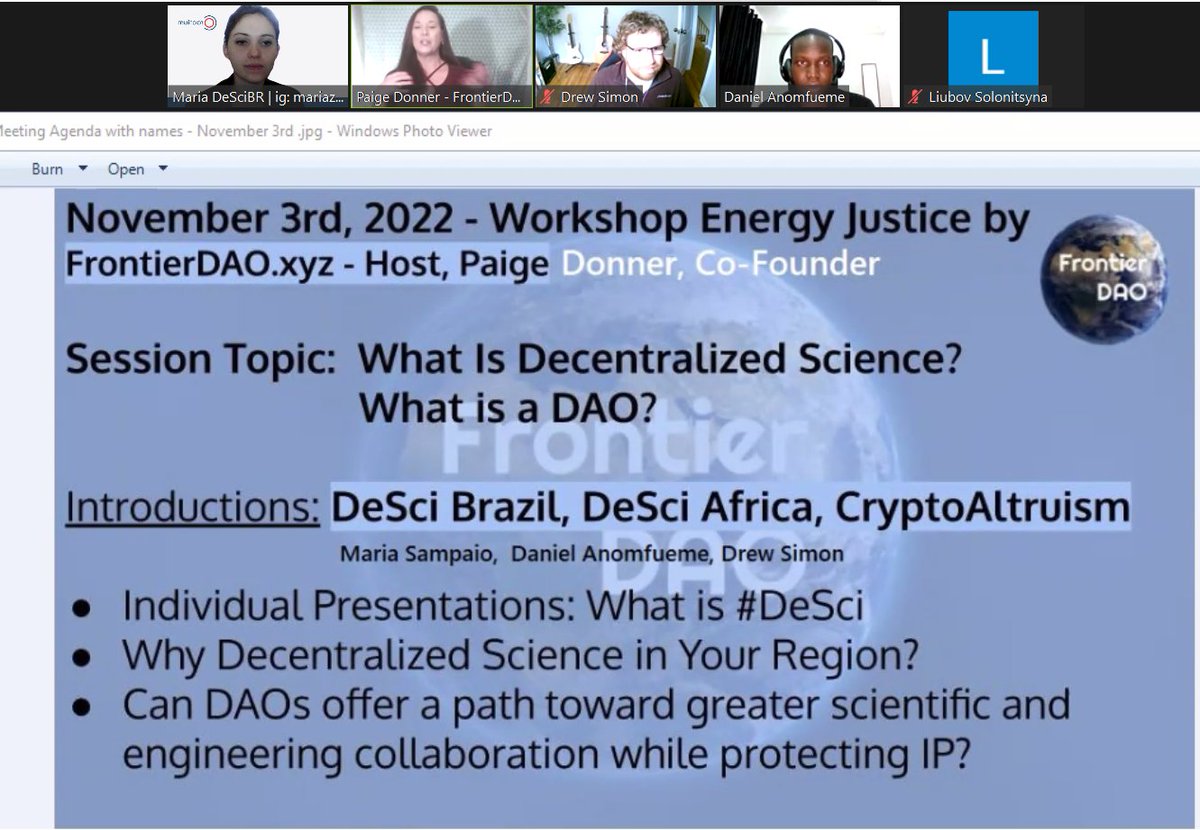 DeSciBrazil's tweet image. Join us @FrontierDAO by entering the zoom meeting: tally.so/r/mJ19a4