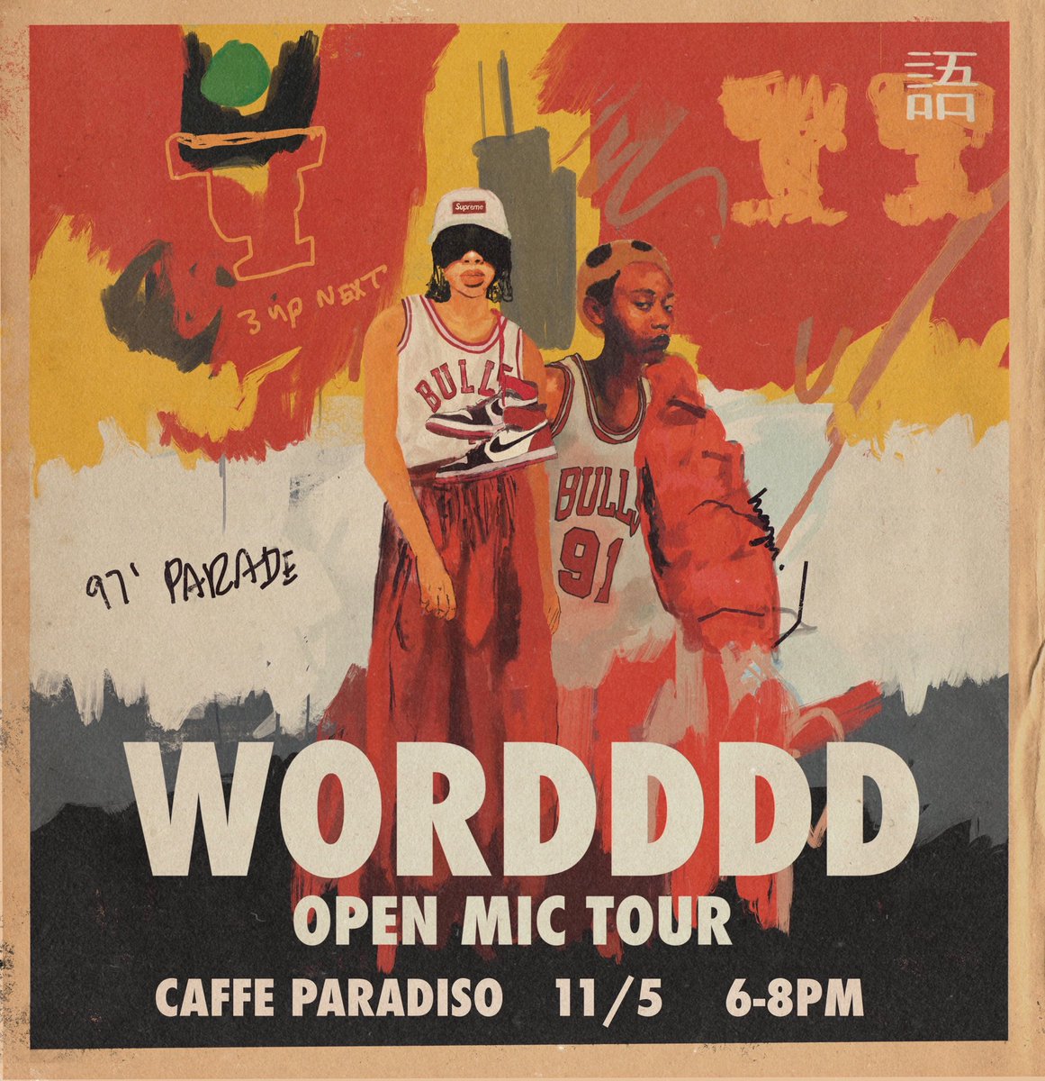 word_uiuc's tweet photo. WORDDDDD🗣️ 🎤Join us THIS Saturday at Caffe Paradiso at 6pm for third stop on our Open Mic Tour!
Sign up with the link in our bio!❤️
S/o @hueymetropolis for his artistic vision❣️
ALWAYS remember you can never go wrong when it’s WRITE!✍🏾
#uiuc #uiuc23 #uiuc24 #uiuc25 #uiuc26 https://t.co/2YPSlEy2fL