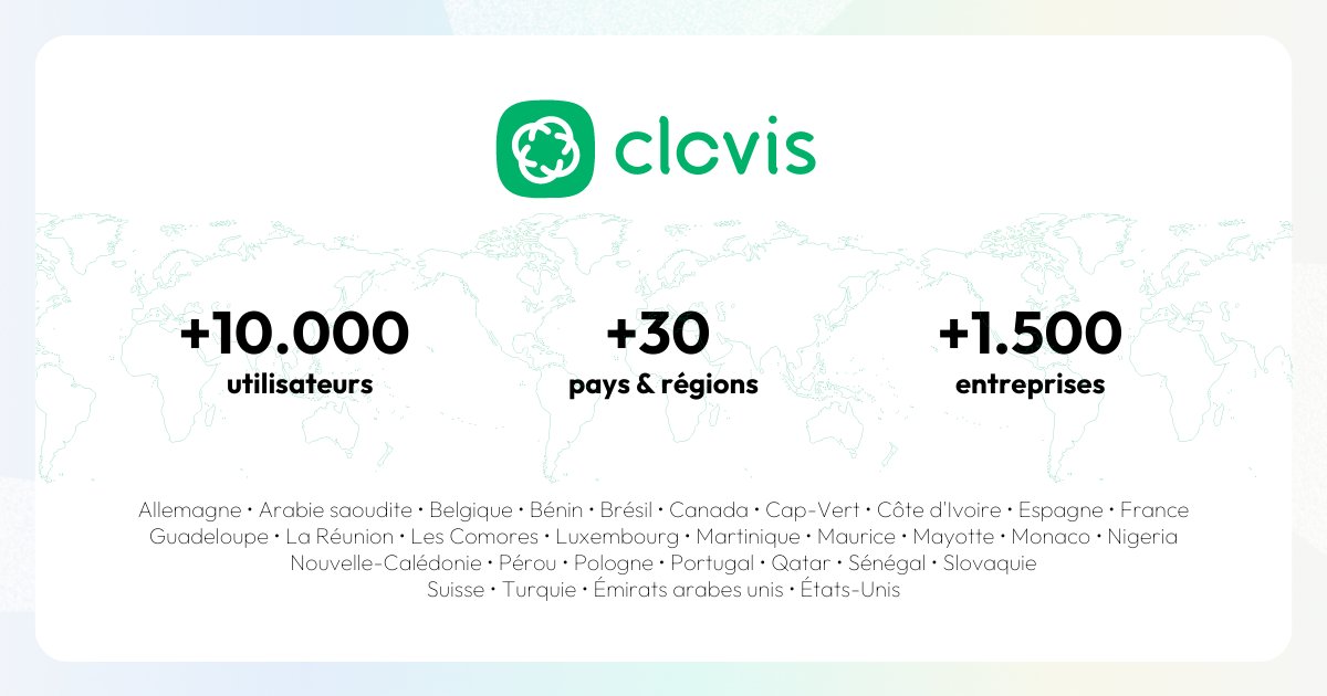 Clovis_app's tweet photo. Le saviez-vous ? Clovis, ne gère pas que des projets en France 🇫🇷

Nos utilisateurs utilisent Clovis dans +30 pays ! 🌎

Si vous n’utilisez pas encore Clovis App, c’est le moment de vous lancer 👇
https://t.co/M3G9SGeuok
#constructionindustry #btp #saas #tech #international https://t.co/dZ4YpN0f48