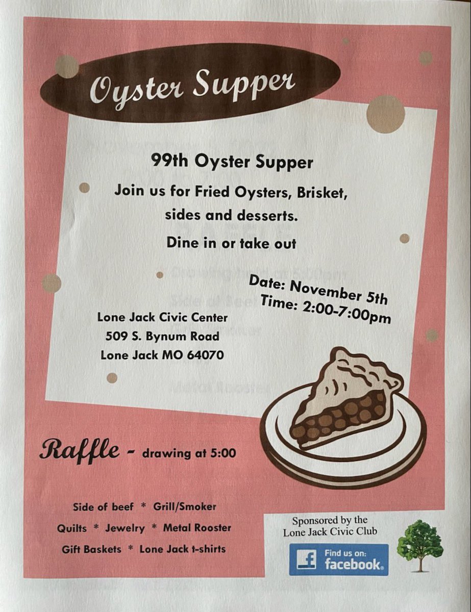 LJC6Butler's tweet photo. Part of the Oyster 🦪 Supper proceeds go to the LJ Civic Club Senior scholarships for college.  What a great way to give back, enjoy the community &amp; eat delicious food all at the same time! #LJCommUnity 💙 https://t.co/jAy2dMPsW5