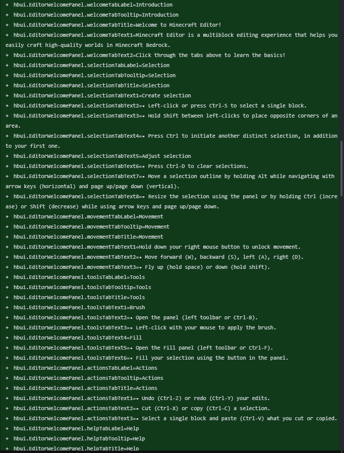 SmokeyStack_'s tweet photo. Newest #Minecraft Preview contains these snippets, it seems Editor mode is really close for Bedrock https://t.co/NWNJgq5c6u