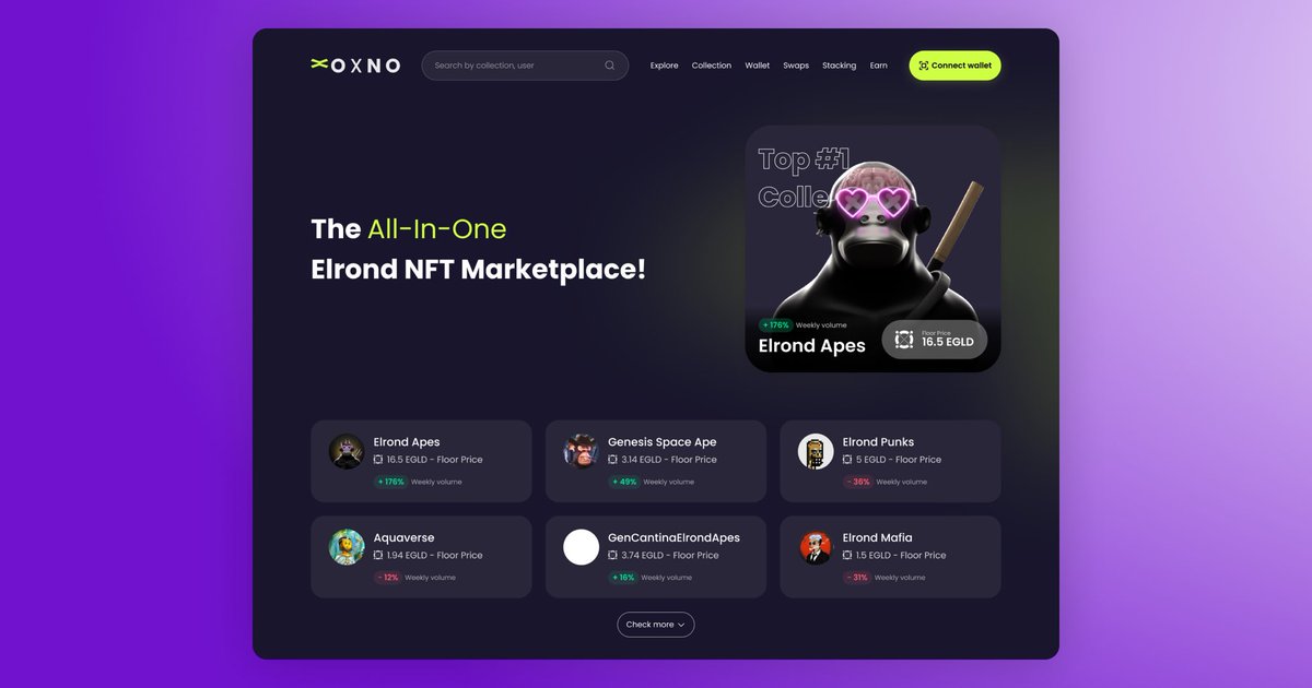 theo_mo_'s tweet photo. Big day for @ElrondNetwork. So I wanted to share a @xoxnoNFTs fictive project I am working on! What do you guys think? #ElrondNFTs #ElrondXday #ElrondCommunity https://t.co/7n6QI31WjI