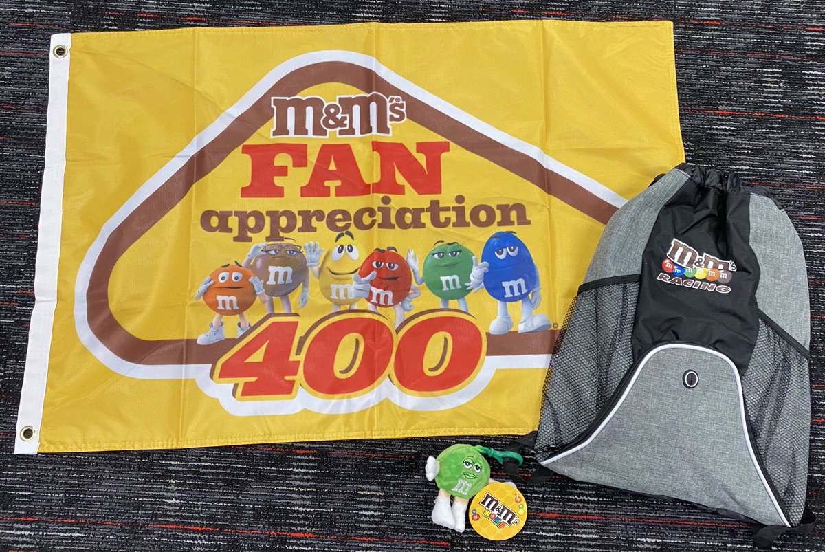 GIVEAWAY: In honor of <a href="/mmschocolate/">M&M’S</a> last race in #NASCAR this weekend, we are giving away a #MMSFanAppreciation400 flag and prize pack from our race in July.

How to Enter:
1. Follow Us
2. Like &amp; Retweet
3. Reply with a Thank You to <a href="/mmschocolate/">M&M’S</a>

Winner will be selected Monday.