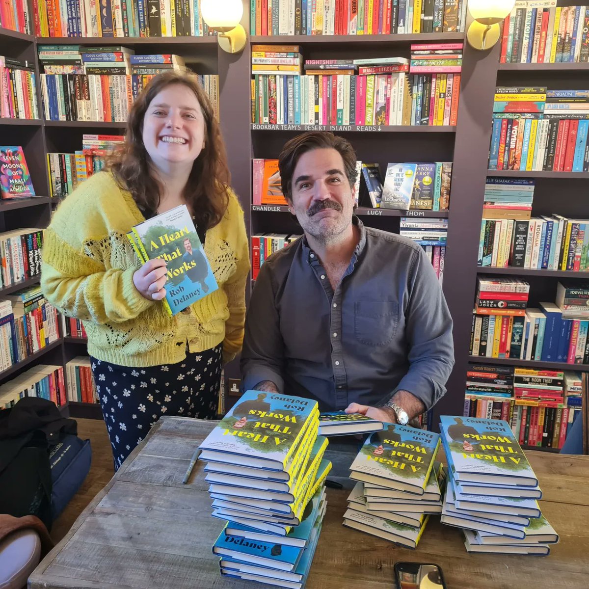 The brilliant <a href="/robdelaney/">rob delaney</a> came in again this morning to sign a mountain of copies of #AHeartThatWorks. Our last batch flew so grab yours before they go - for collection or a beautifully wrapped delivery.

bookbaruk.com/product-page/a…