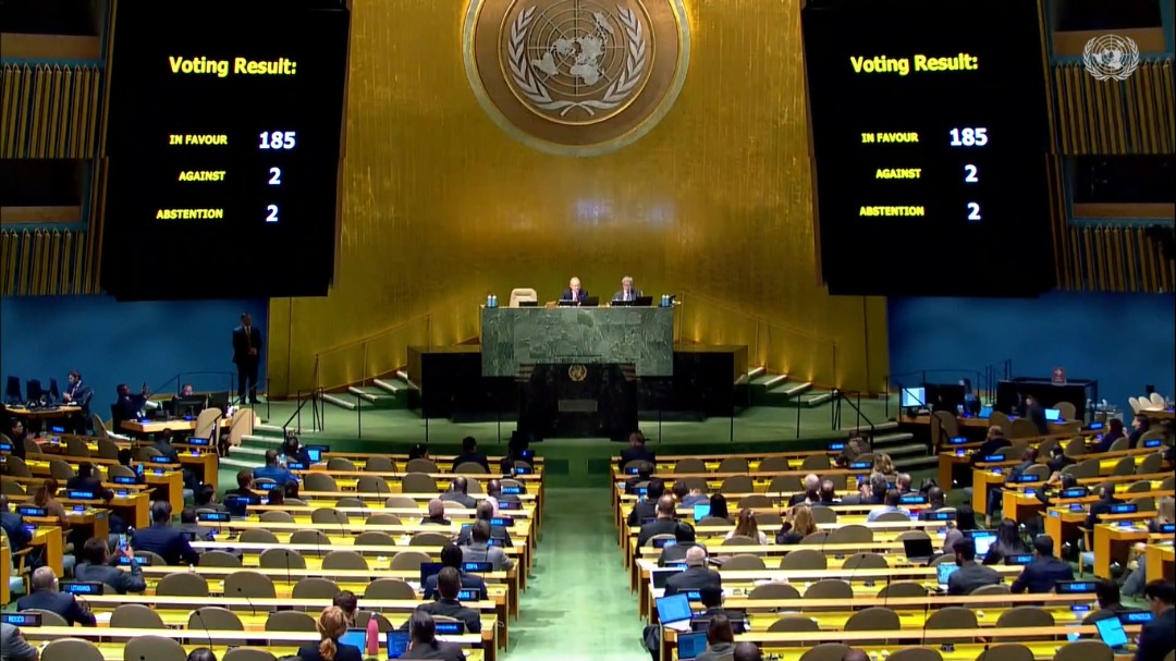 BrunoRguezP's tweet photo. 1โฃ8โฃ5โฃ ๐ 2โฃ
The international community eloquently confirms, once again, the almost unanimous call for an end to the blockade and the isolation the US suffers due to a cruel policy that violates International Law.
#MejorSinBloqueo https://t.co/3JB65LFANA
