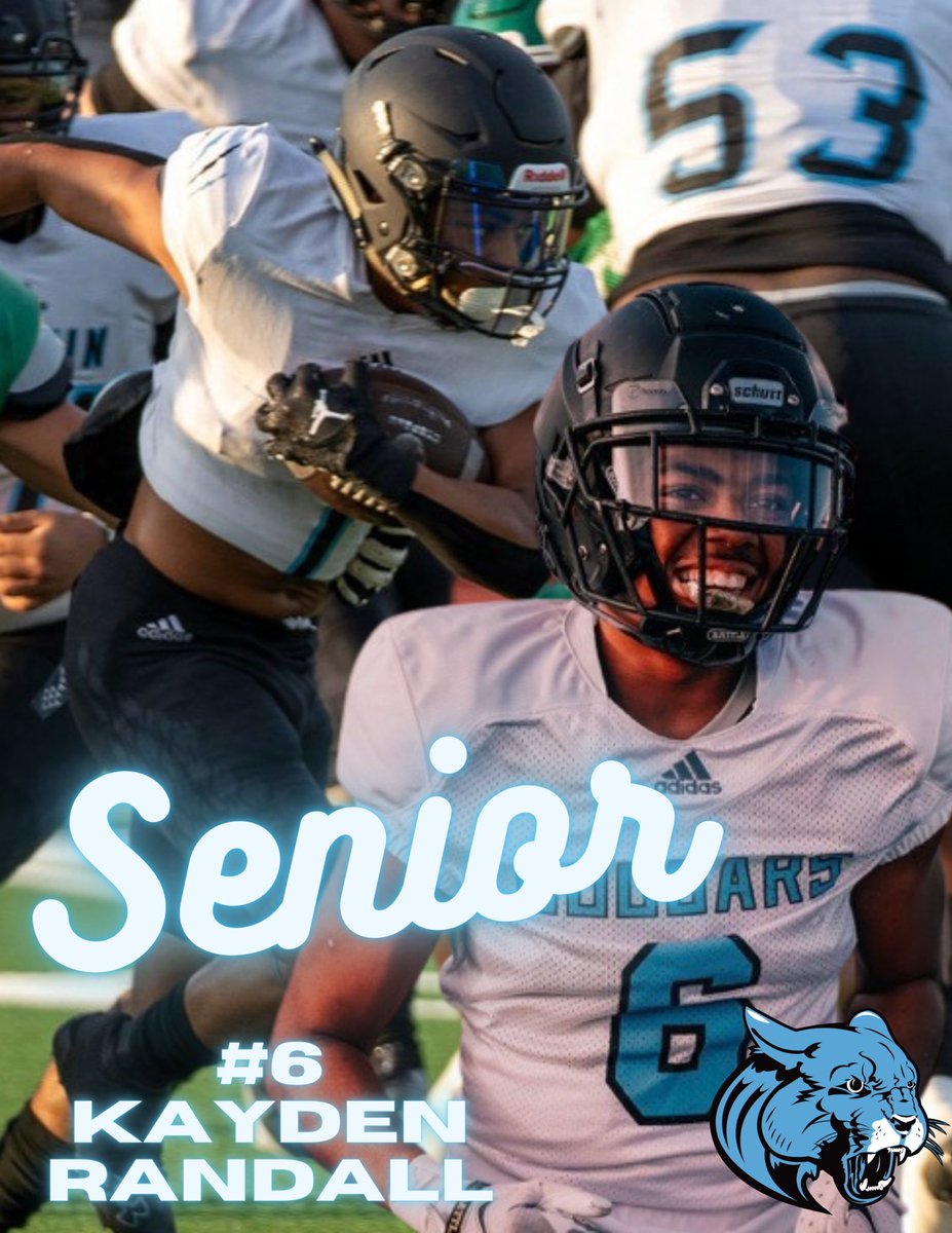 🚨Senior Spotlight🚨
#6 Kayden Randall 
After high school Kayden plans to attend Prairie View A&amp;M to study Business. His favorite memory was his first touchdown his Junior year🐾
<a href="/coachjoegordon/">The Official Teammate of Today's Student Athlete</a> #SeguinNation #Family