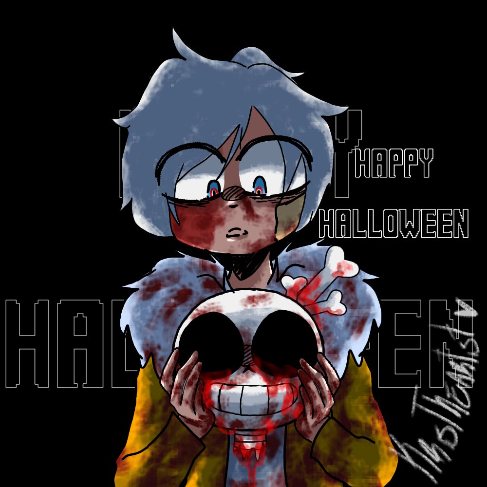 Kris_theartist's tweet photo. HAPPY HALLOWEEN~
#cielsans #makeovertale #sansau #HappyHalloween https://t.co/MFiv9yOOzs