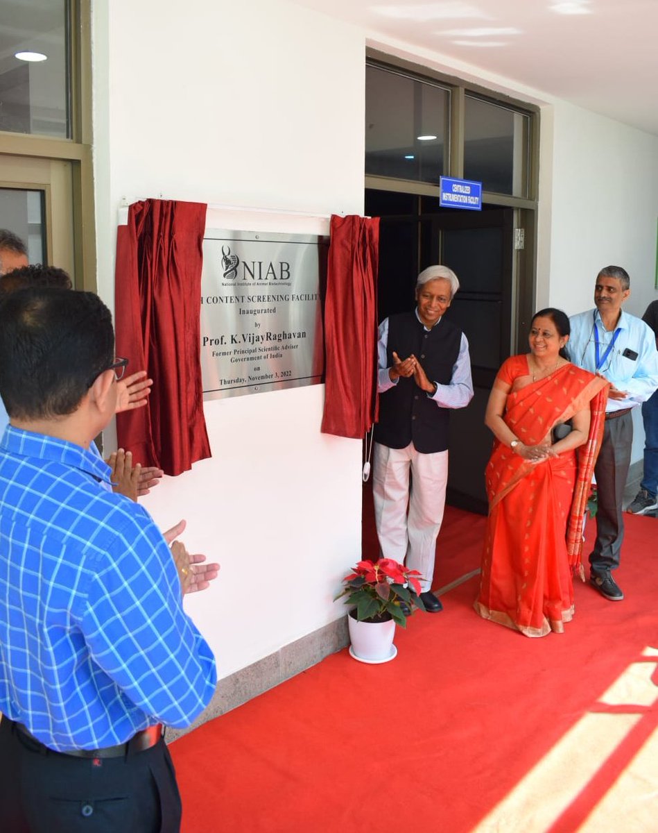 HydNiab's tweet photo. Very thoughtful talk by Prof. @kvijayraghavan at @HydNiab  on #worldonehealth day. Students &amp; scientists of the Institute were amazed with the talk "shaping our scientific goals". He also inagurated "High-Content Screening" facility at the Institute.
@DBTIndia https://t.co/r8QIYIUFqZ