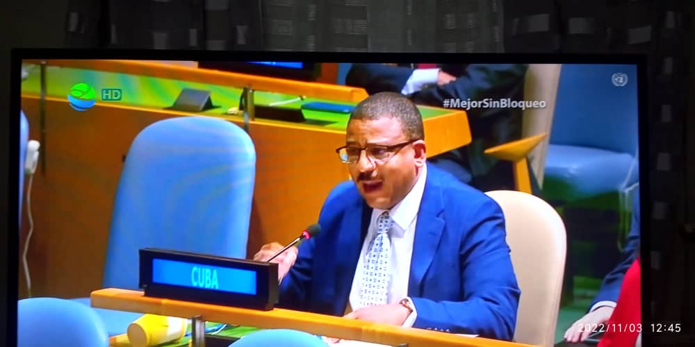 ManuelA56661971's tweet photo. Nuestra diplomacia limpió el piso con los representantes de EUA en su réplica. Que orgullo de ser cubano, de nuestras verdades y de nuestros c010nes. Con #cuba no podrán. Dejen esta isla en paz. #MejorSinBloqueo https://t.co/tTiy1ZY2B3