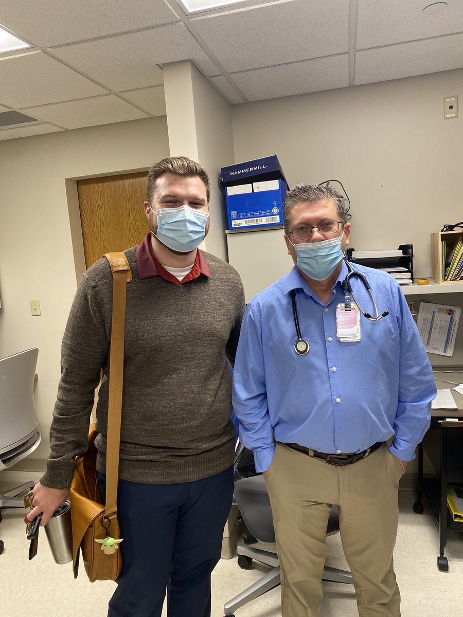 Our med/peds trained faculty often wear many of hats and that includes our PD <a href="/tbradynottheqb/">Tim Brady</a> as a continuity clinic preceptor once a week. Here he is with PGY-4 Alex Emerson on clinic day! <a href="/IUMedPeds/">Indiana University Med-Peds</a> #IUMPScavengerHunt
