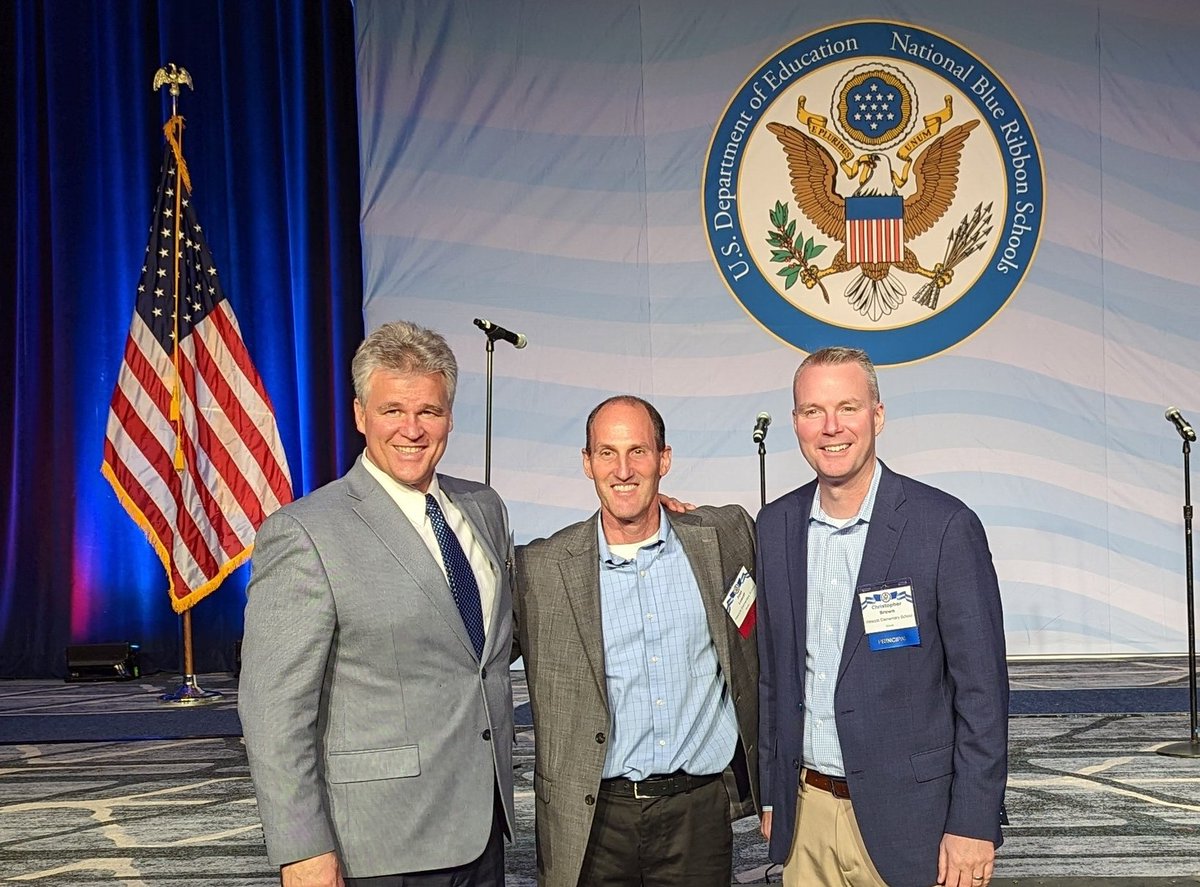 So proud and honored to be representing Wescott School and <a href="/district30/">Northbrook/Glenview School District 30</a> to kick off this year's Blue Ribbon Awards with Dr. Brown &amp; Mr. Losoff! #d30learns