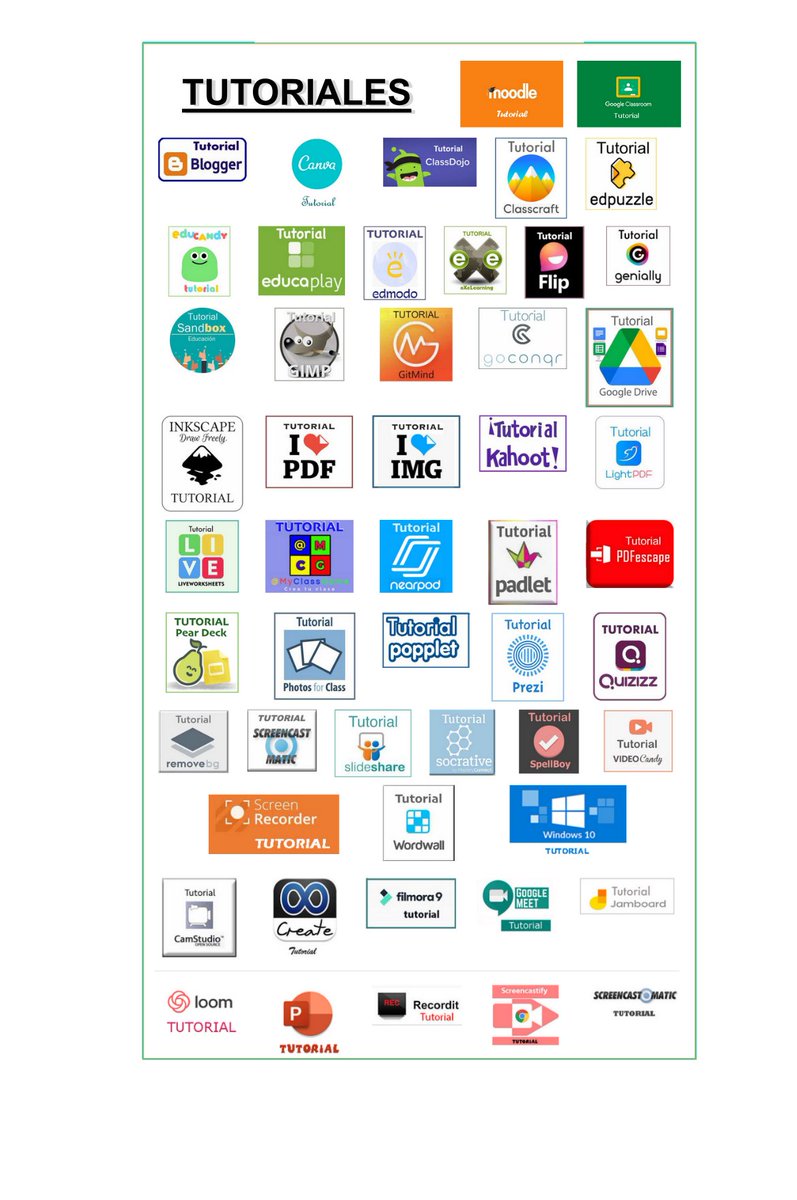 anvasa125's tweet image. TUTORIALES (paso a paso) 
Videotutoriales, en PDF, formato web, prácticas, de RECURSOS DIGITALES para la ENSEÑANZA ONLINE y PRESENCIAL...recursospdifgl.com/ense%C3%B1anza…