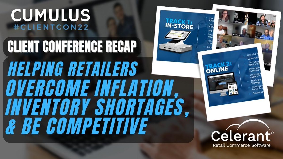 CelerantTech's tweet photo. CLIENT CONFERENCE: Celerant wrapped up 2nd annual client conference for retailers using #CumulusRetail. We focused on helping retailers over-come inflation, inventory/staffing shortages, and sell more productsโ to be more competitive. ๐๐ฝ
https://t.co/s3DVwSQAch
#ClientCon22 https://t.co/Sz3w6DMGEt
