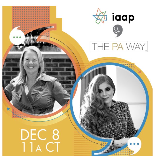 IAAP &amp; The PA Way Fireside Chat-December 8, 2022
Skevi Constantinou 📝👑 Director &amp; Founder of <a href="/ThePAWay/">ThePAWay</a> and Melissa Mahoney, CAE, Chief Executive Officer of International Association of Administrative Professionals (IAAP) iaap.zoom.us/webinar/regist…