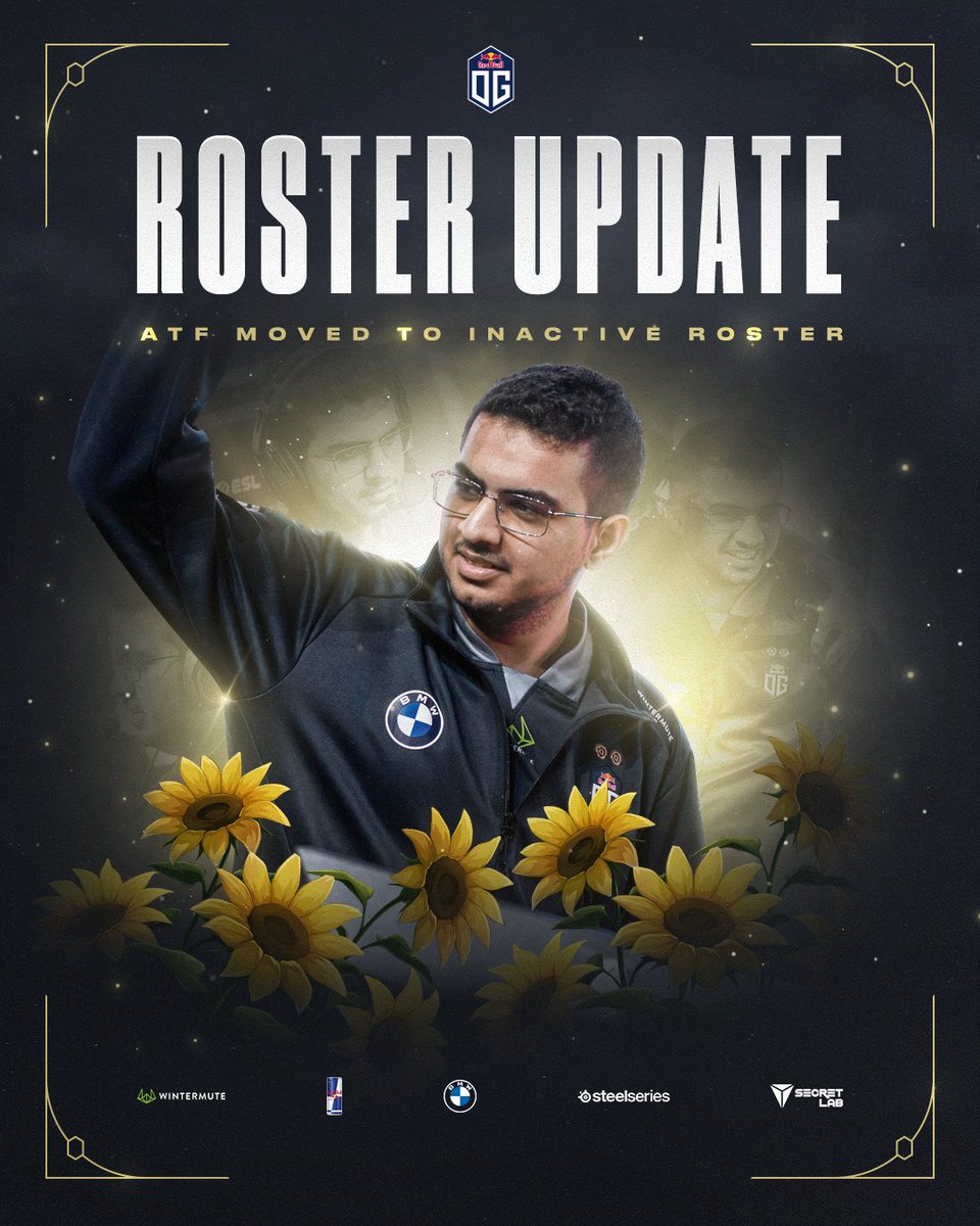 OGesports's tweet image. From a pub star to proving himself as one of the best in the world. We are proud to have been part of his incredible journey!

Our offlaner @AmmarAlassaf6 has been moved to our inactive roster &amp;amp; will be able to explore his options this season.

Thank you for everything, Ammar 🫡