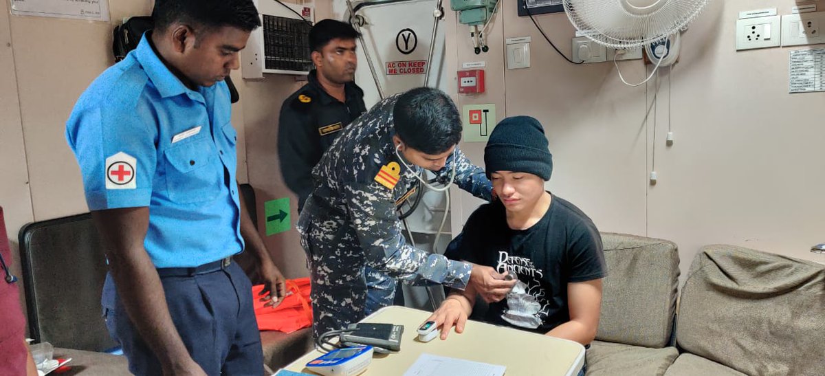 Medical Evacuation of Foreign National by Indian Coast Guard off Gujarat Coast