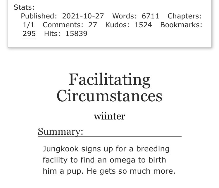 hailguk's tweet photo. facilitating circumstances 
6k | abo, stranger to lovers

https://t.co/Wp1iTjGJBO https://t.co/c54p9Vyl1v