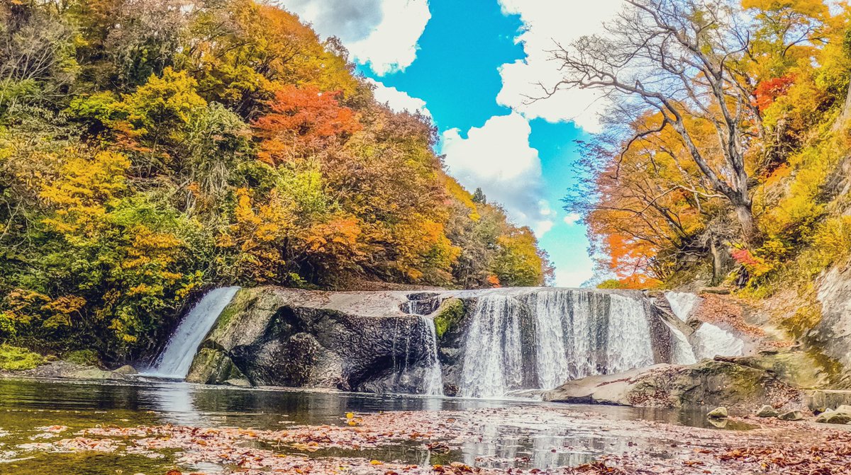 yattsu_EM's tweet photo. 紅葉が綺麗ですよ🍁
#七ヶ宿 #紅葉 #秋 #Autumn #滝 #滑津大滝 #yattsustyle https://t.co/9eKrsEaG4N