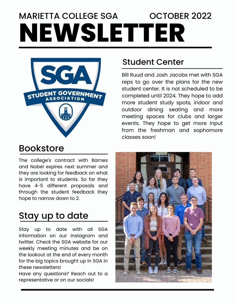 Marietta College SGA tweet media