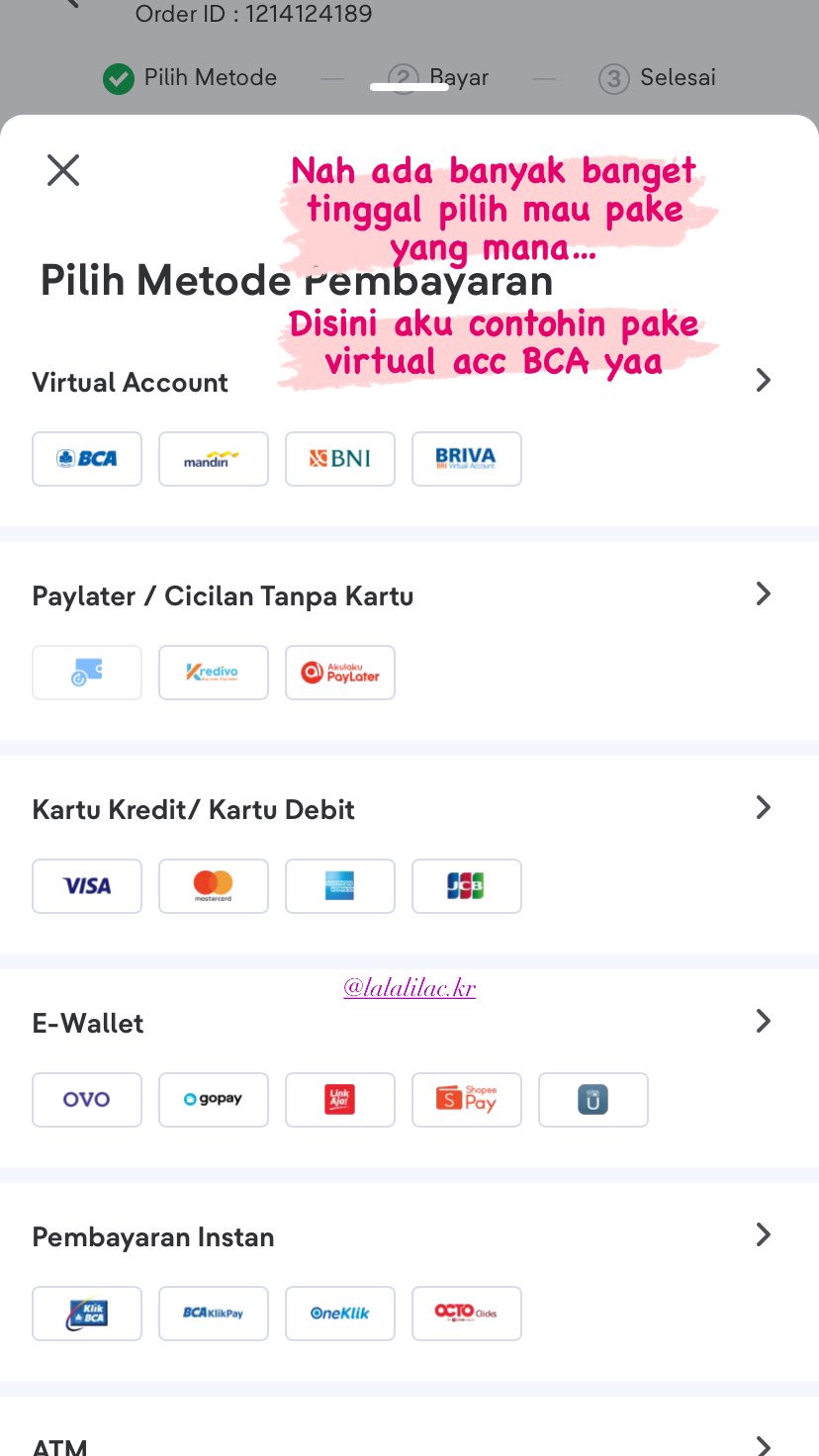 IG lalalilac.kr 💗 on Twitter "Tahap pembayaran kamu bisa pilih mau