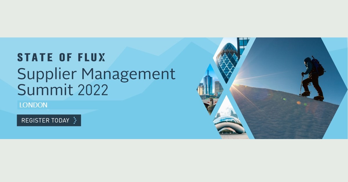 Join us next week in London at State of Flux, Supplier Management Summit 2022. Be the first to hear the results of the 2022 Supplier Management Survey and hear how selecting and managing suppliers can boost your firm's #resilience. Register today: ow.ly/WuU050LqaJl