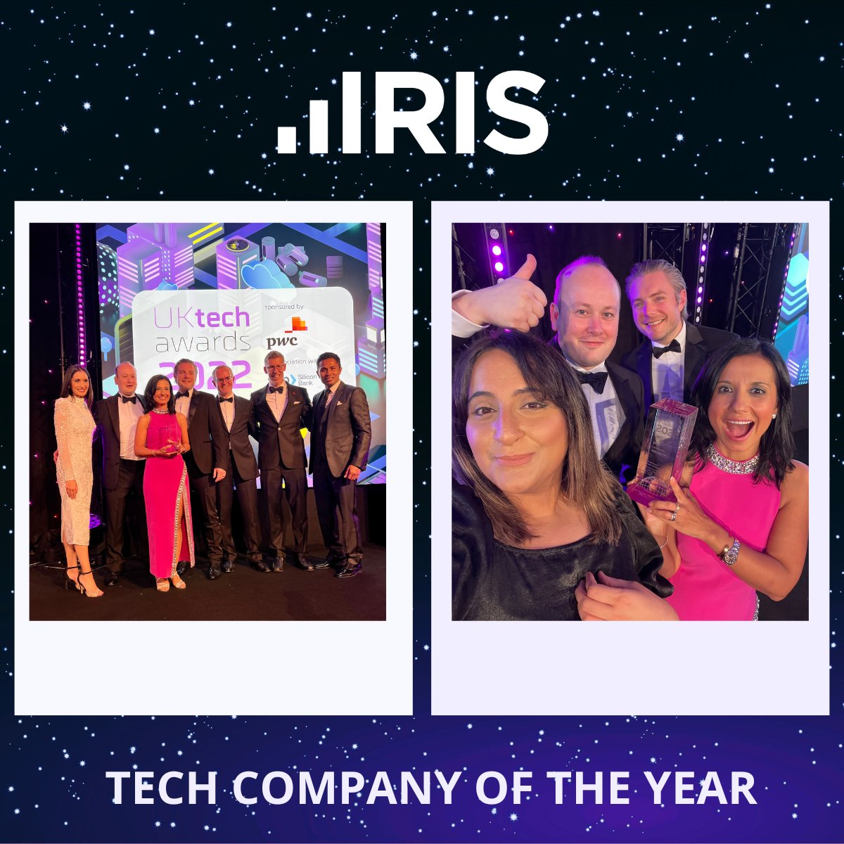 We’re over the moon and delighted to announce that we won ‘Tech Company of the Year’ at the @UKtech_awards 🙌🥳

Thank you to our amazing colleagues, customers & partners – you are the reason for our being.

Read more here: bit.ly/3UqNw4h

#UKTechAwards #UKTech22 #1RIS