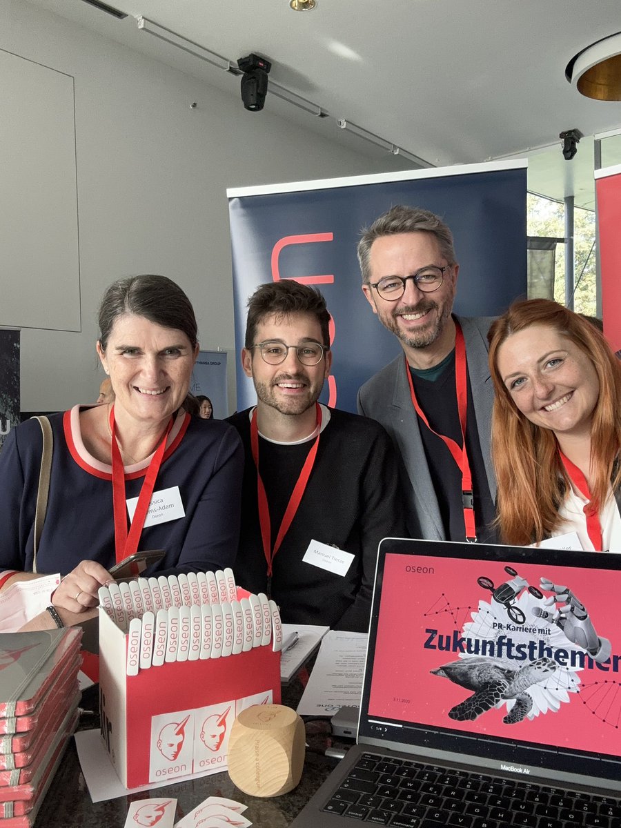 Team <a href="/oseon/">Oseon (inaktiv)</a> freut sich auch heute Nachmittag auf euren Besuch am #PRReportCamp Stand im Foyer. #YoungPRPros #Zukunftsthemen