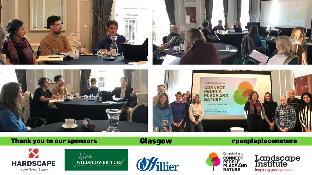 talklandscape's tweet photo. LI's @SueMorganATBLtd &amp; @JaneEFindlay led discussions on the profession's profile and skills shortage and more, at the Campaign's breakfast at the @rcpsglasgow.

Supporters @wildflowerturf, @Hardscape_ENG @HillierTrees and partner @HomesEngland

#landscape #peopleplacenature https://t.co/StVVsvxwb0