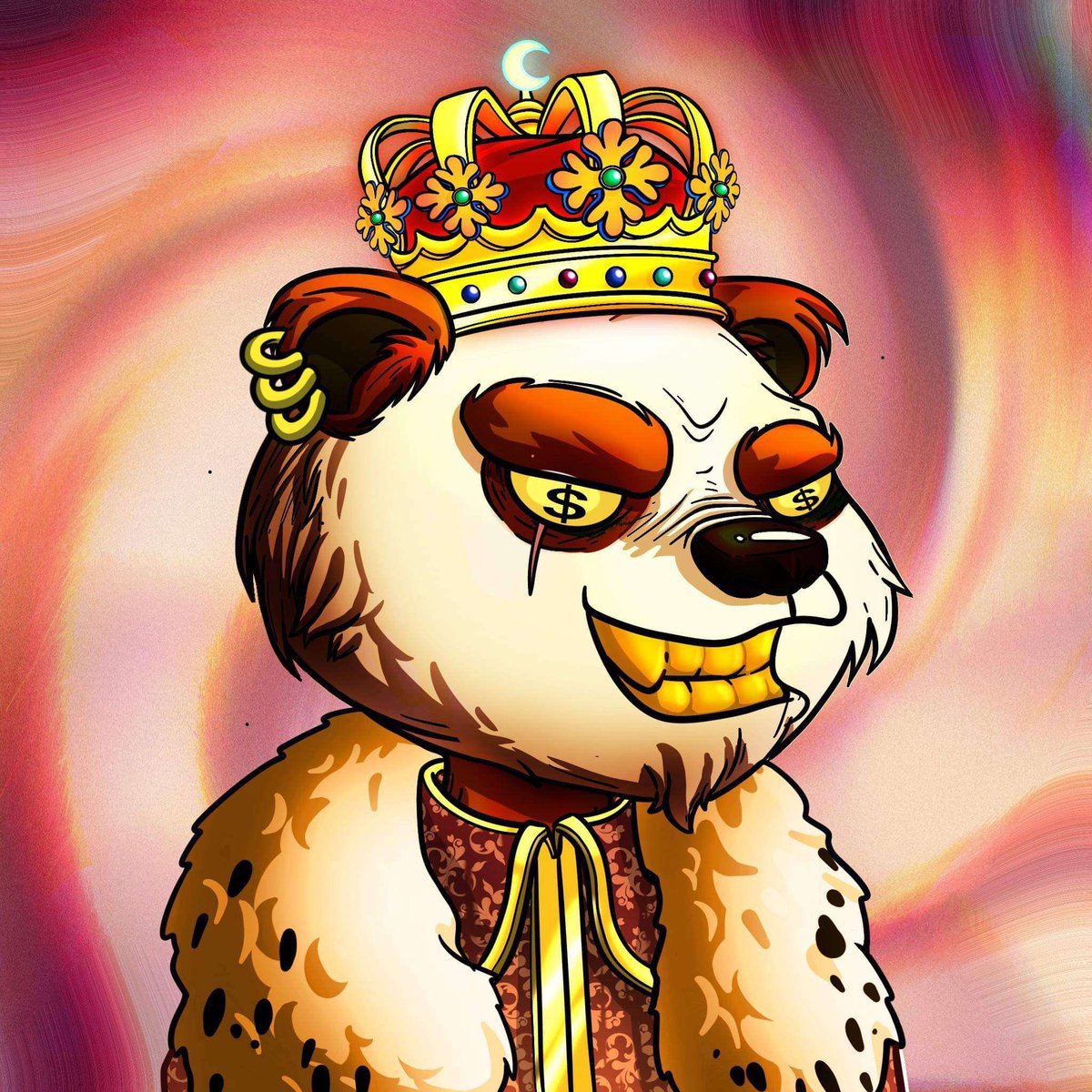 Mooncrew_cro's tweet photo. With our new roadmap reveal, i present to you another Legendary 1/1 THE KING PANDA
To learn about our gen 2 collection please join our discord! Donβt miss out! #crofam
#cro #CronosNFT #NFTGiveaways #NFTartists #nftcollector #NFTCommumity @NewsCronos @TheCronicleNews https://t.co/2d966vc7Ur