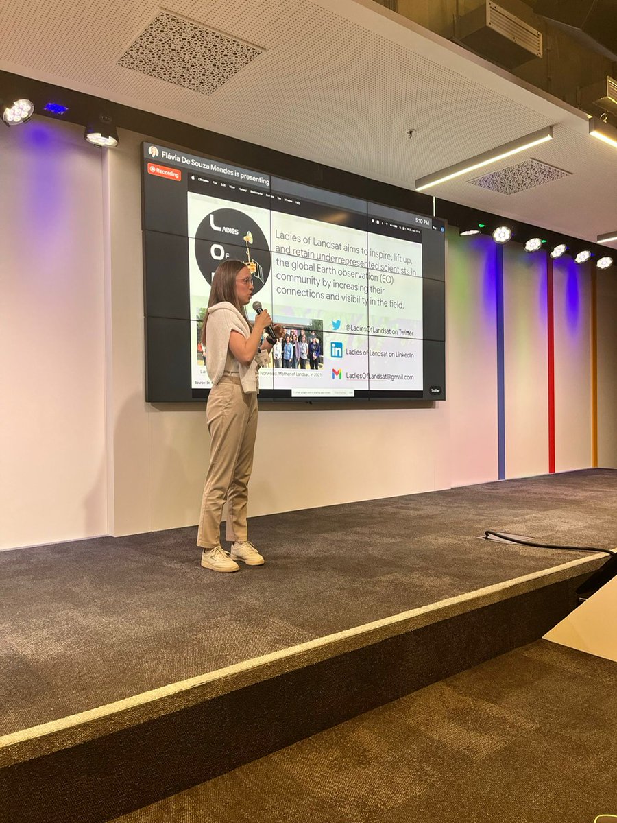 flasmendes's tweet image. I was very happy to speak as @GoogleDevEurope at @Google Munich about the use of @NICFISatData &amp;amp; Terra Brasilis @dpiinpe in #GEE to map #deforestation in the #Amazon. I also enjoyed talking about how @LadiesOfLandsat @rsategroup help build a more #diverse &amp;amp; #inclusive #EOchat