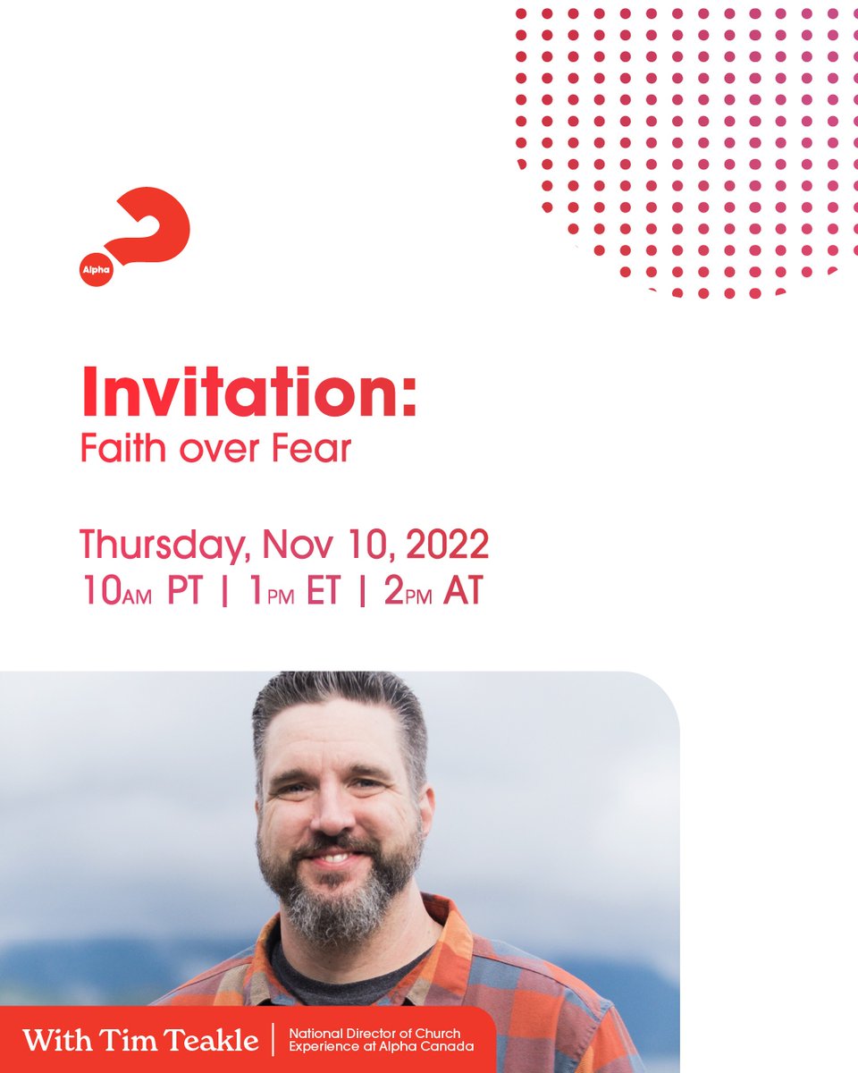 Whether preparing to run Alpha or simply looking for motivation and reassurance to step out in faith and extend an invite, this webinar will help you enter into honest conversations that lead to impactful invitations.  Join us! l8r.it/9JNI