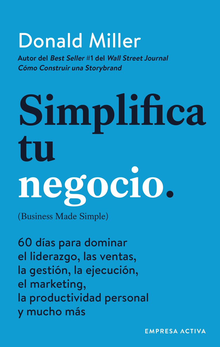 Bestsellerempr's tweet photo. 'La claridad es un requisito previo al compromiso. Si no tiene claro qué hay que hacer, quién debe hacerlo y para cuándo, el proyecto fracasará'

#Simplificatunegocio

Reseña 👉🏻 https://t.co/zUj4lk8g1L https://t.co/AHaDMKALoz