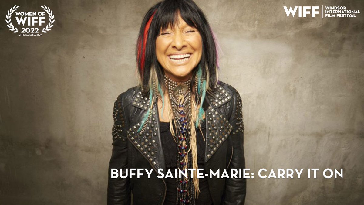 "He's the Universal Soldier and he really is to blame." 🎶

Learn more about the life, music and activism of the legendary Indigenous singer-songwriter Buffy Sainte-Marie.

The screening will be followed by a Q &amp; A with a special guest.

Today at 6:00 PM:
windsorfilmfestival.com/festival/women…
