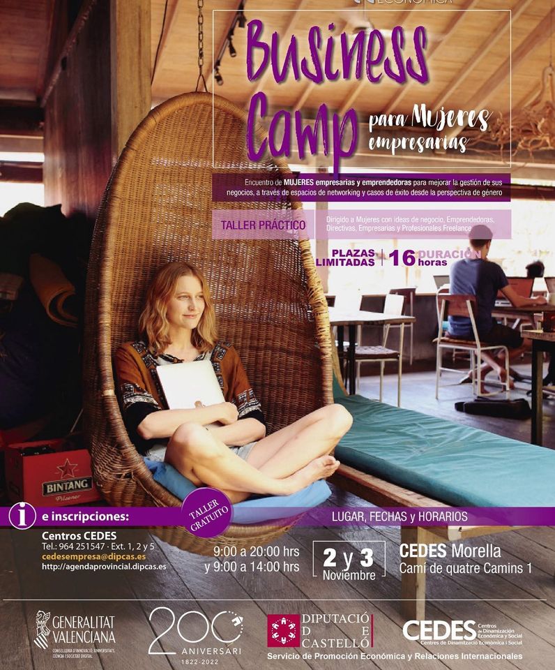 TalentGrowthM's tweet photo. Hoy 2ª jornada en el Business Camp para mujeres empresarias - Innovación y Digitalización 📲👩
📌 CEDES Morella
Dinámicas, talleres, casos reales y networking
Creado por #TalentGMBP y la @dipOportunitats dentro del convenio con la @GVAinnova 🚀
👉 https://t.co/IwYuMIUYjv https://t.co/RwjcieF0ss
