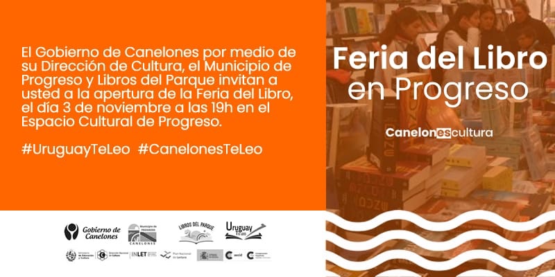 CanelonesCultur's tweet photo. 📖La Plaza Artigas de Progreso está pronta para recibir una nueva edición de Canelones Te Leo, en el marco del proyecto @UruguayTeLeo que se extenderá hasta el 6/11.
Hoy, a las 19:00 hs, será la apertura de #ProgresoTeLeo con autoridades departamentales y locales
Te esperamos! https://t.co/iMmYfiaeJE
