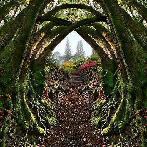 Entrada al jardín secreto. Portland, Oregon