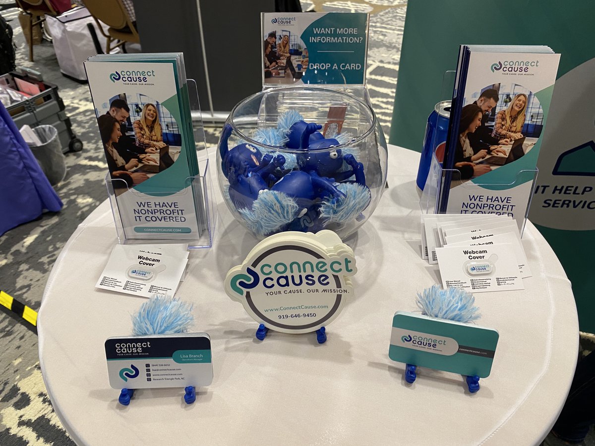 ConnectCause1's tweet photo. Day 1 of the @ncnonprofits #22ncnpc was fantastic, and we are looking forward to day 2! If you are attending the conference, stop by the Connect Cause booth to see us, grab some swag and take a picture with our photo frame. #ConnectCauseCares #nonprofits https://t.co/3P3POPZYpu
